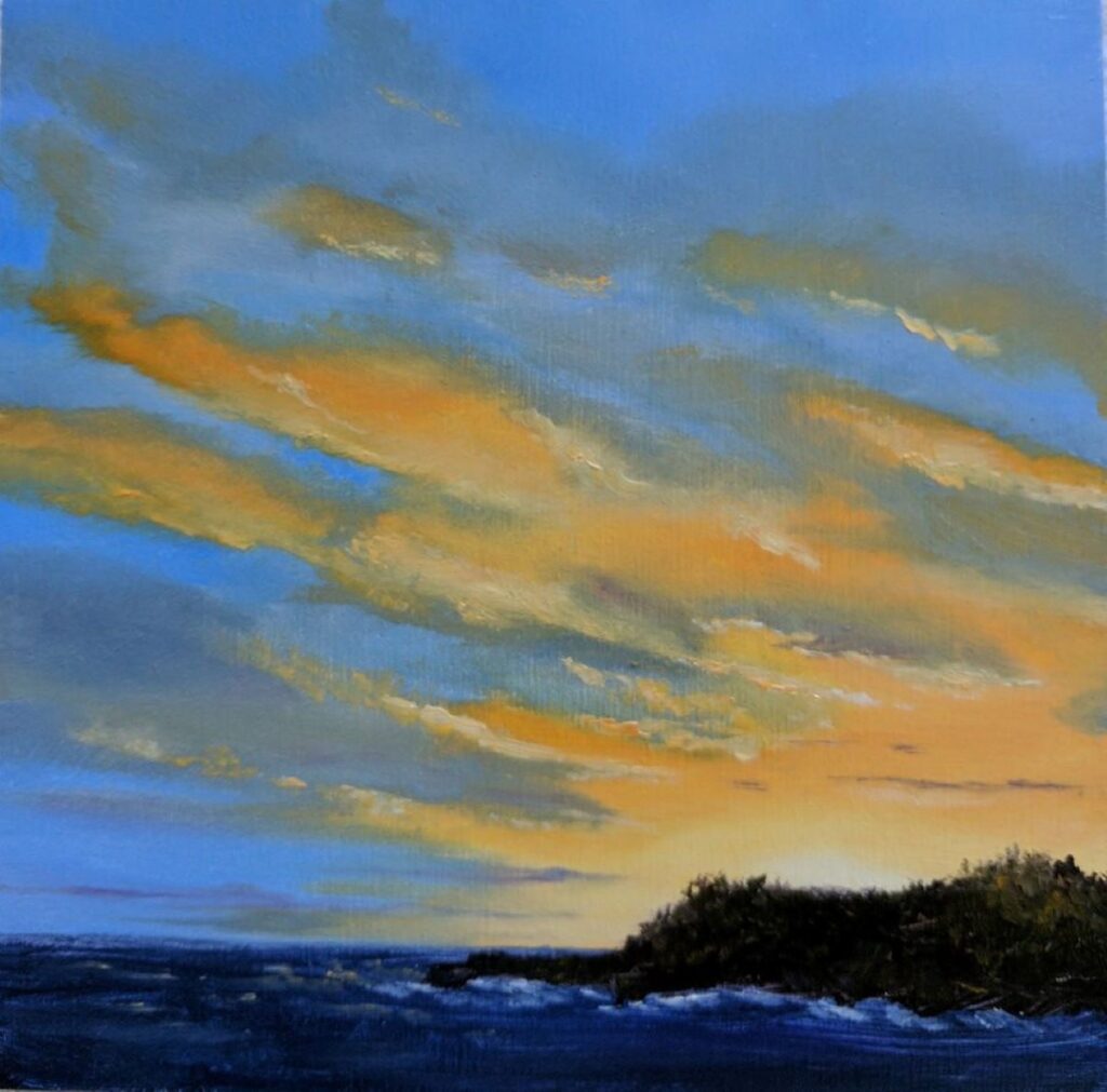 Annemiek Haralson • <em>Carpe Diem</em> • Oil • 6″× 6″ • $125.00