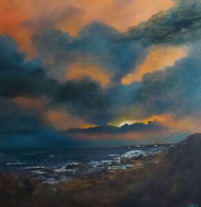 Annemiek Haralson • <em>I Told You This Was a Bad Idea</em> • Oil • 24″× 24″ • $525.00