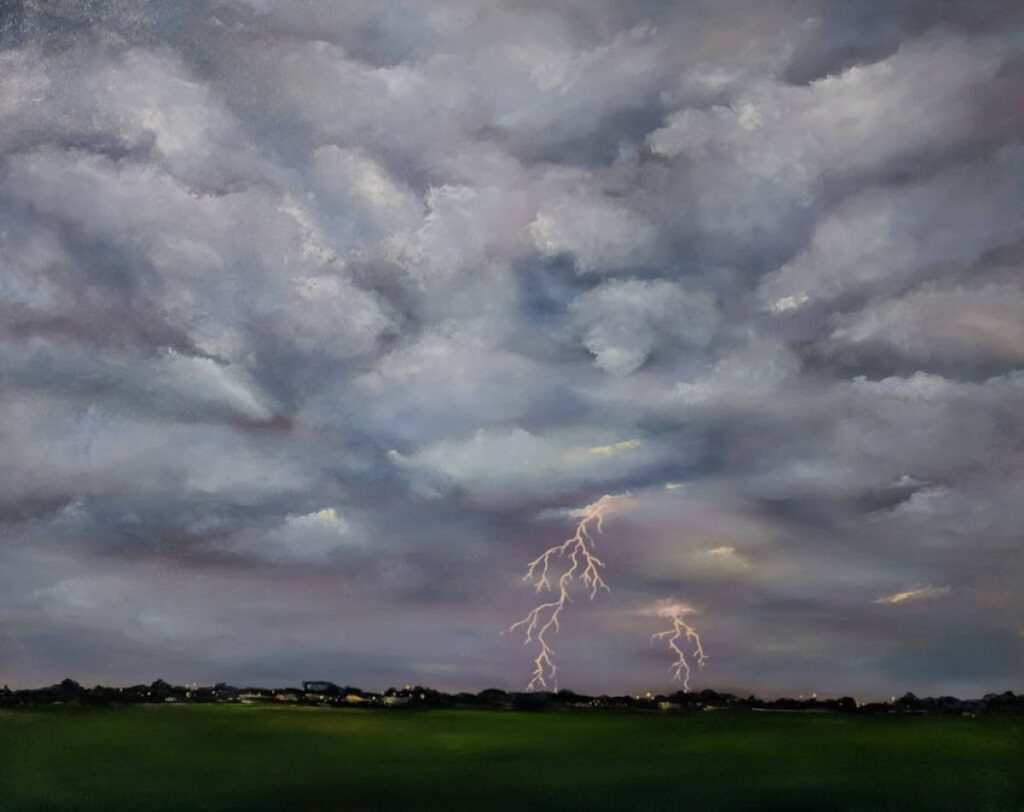Annemiek Haralson • <em>Storm over the Plains</em> • Oil • 20″× 16″ • $475.00
