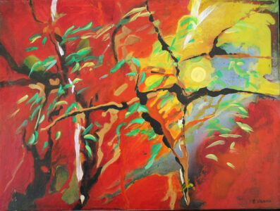 Ethel Vrana • <em>Sunset</em> • Acrylic on canvas • 24″× 18″ • $560.00