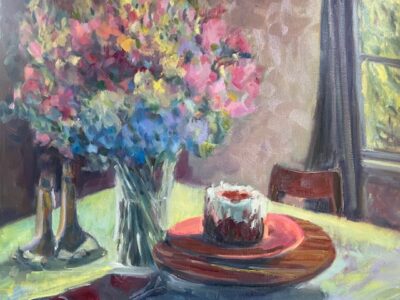 Hsiao-Pei Yang • <em>A Delightful Day</em> • Oil on canvas • 20″× 16″ • $500.00
