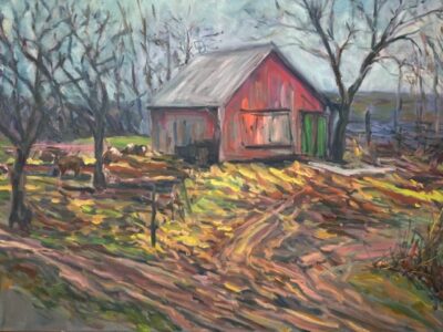 Hsiao-Pei Yang • <em>Fresh Spring Field, King Ferry</em> • Oil on canvas • 24″× 20″ • $650.00