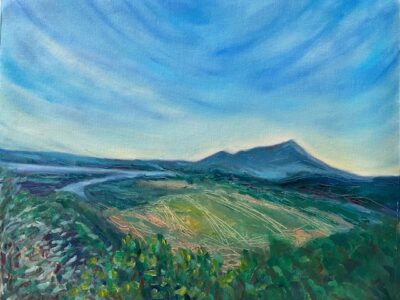 Hsiao-Pei Yang • <em>Guandu Mountain, Taiwan</em> • Oil on canvas • 20″× 16″ • $420.00