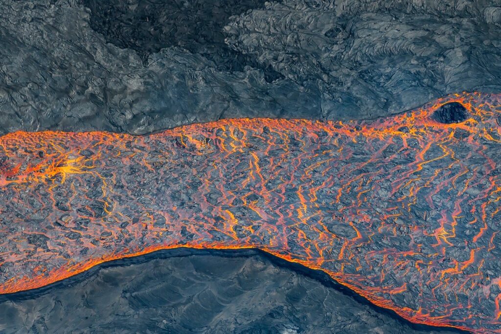 Don Mitchell • <em>Lava River</em> • Print on canvas • 54″× 36″ • $700.00