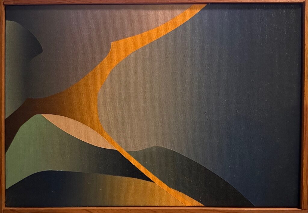 Frances L. Fawcett • <em>Wings 1</em> • Acrylic on canvas • 12½″× 9″ • NFS