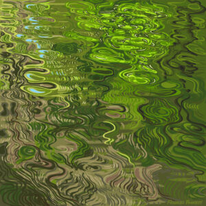 Frances L. Fawcett • <em>Light Trace 2</em> • Ultrachrome ink on canvas, #1 of an edition of 15 • 16″× 16″ • On loan from the collection of Rachel & Bradley Bostrom