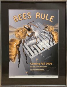 Frances L. Fawcett • <em>Bees Rule</em> • Ultrachrome ink on paper, #2 of an edition of 15 • 16″× 20″ • $275.00<a class="purchase" href="https://state-of-the-art-gallery.square.site/product/frances-l-fawcett-bees-rule/BBDOWDNOZ32GWRVCMVXBO3GR" target="_blank">Buy</a>