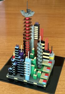 Frances L. Fawcett • <em>Working City</em> • Lego • 11″× 15″× 9″ • NFS