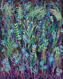 Ethel Vrana • <em>Field Forget-me-nots</em> • Oil on canvas • 24″× 30″ • $770.00<a class="purchase" href="https://state-of-the-art-gallery.square.site/product/ethel-vrana-field-forget-me-nots/IXKFDJ42JG55GKT7MM7M6EBB" target="_blank">Buy</a>