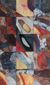 Barbara Behrmann • <em>Eye of the Storm</em> • Artist-dyed fabric • 16″× 27″ • $425.00