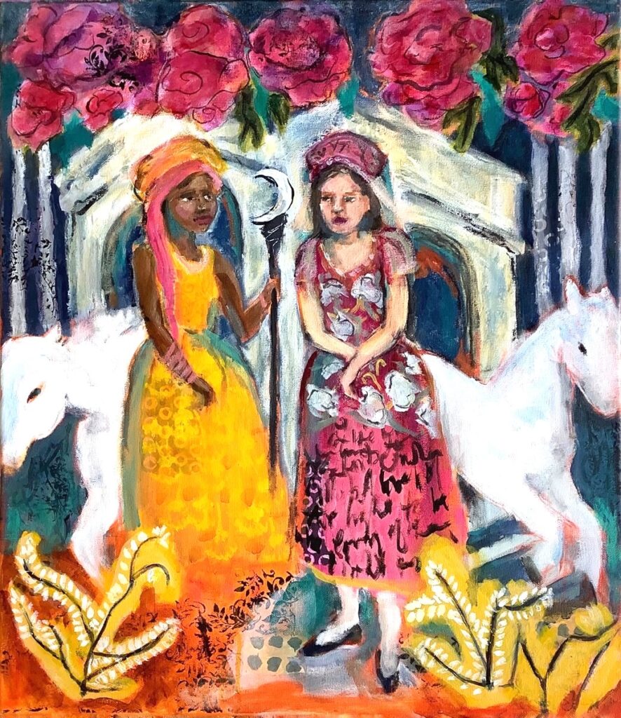 Linda Fazzary • <em>Forces</em> • Acrylic, mixed media • 20″× 24″ • $850.00