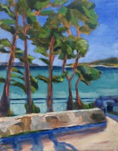 Linda Fazzary • <em>Ferry Road</em> • Acrylic • 10″× 11″ • $275.00