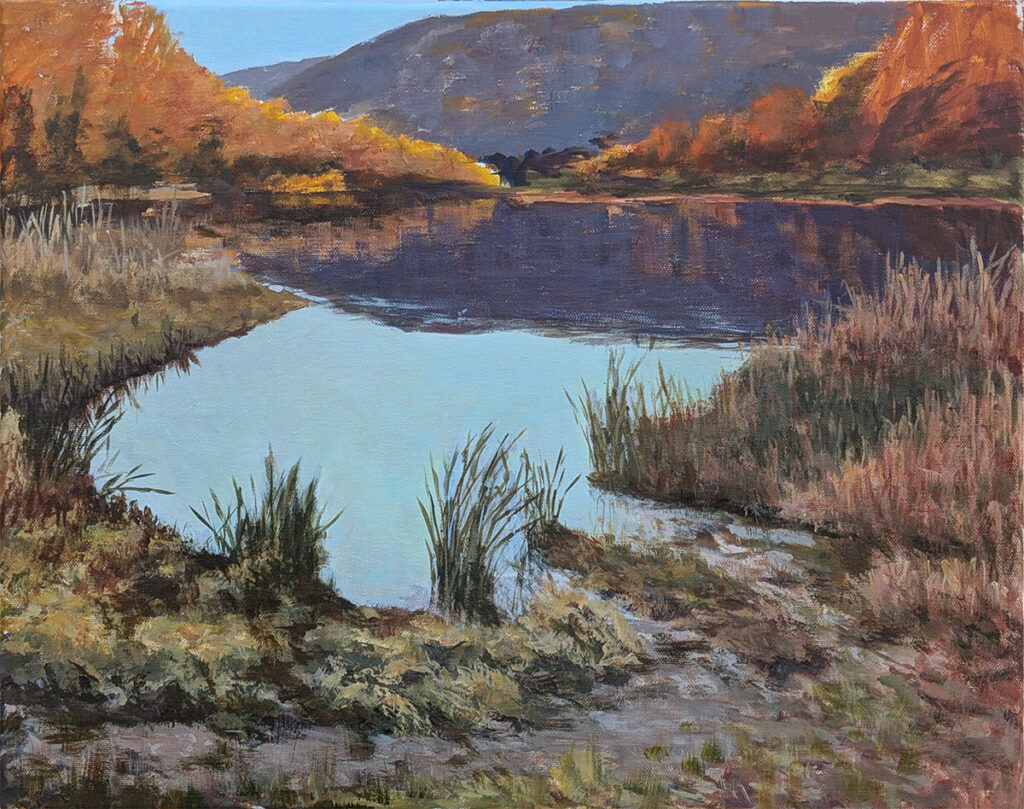 Diana Ozolins • <em>Lindsay Parsons Biodiversity Preserve</em> • Acrylic on canvas • 20″× 16″ • $800.00
