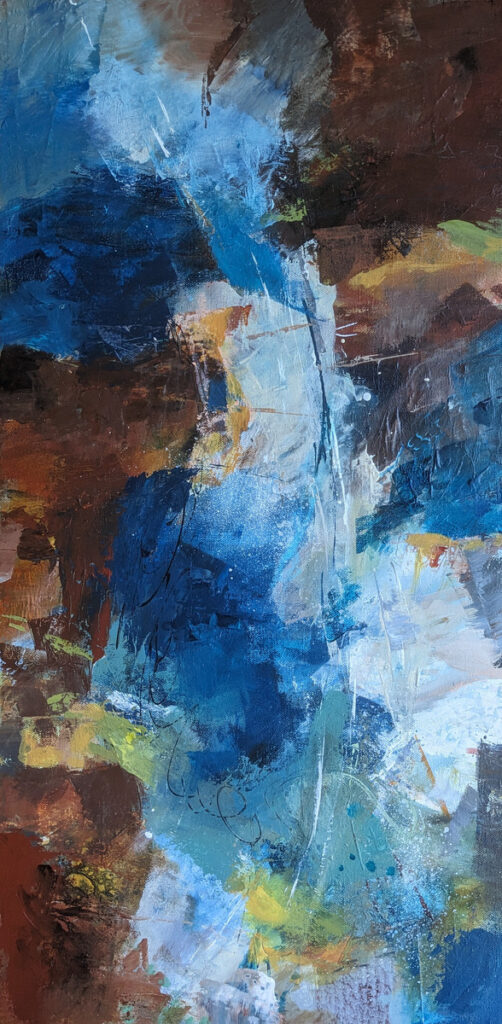 Barbara Behrmann&nbsp;• <em>In Our Backyard</em>&nbsp;• Acrylic on stretched canvas&nbsp;• 15″×&nbsp;30″&nbsp;• $595.00<a class="purchase" href="https://state-of-the-art-gallery.square.site/product/barbara-behrmann-in-our-backyard/P5S65GOCJPGC3HBRTIKU5X7J" target="_blank">Buy</a>