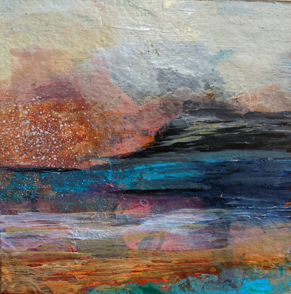 Barbara Behrmann&nbsp;• <em>Mystery Sea</em>&nbsp;• Acrylic on wood panel&nbsp;• 6″×&nbsp;6″&nbsp;• $75.00<a class="purchase" href="https://state-of-the-art-gallery.square.site/product/barbara-behrmann-mystery-sea/ZXYO3UDIZXT4WENNUQANSL5F" target="_blank">Buy</a>