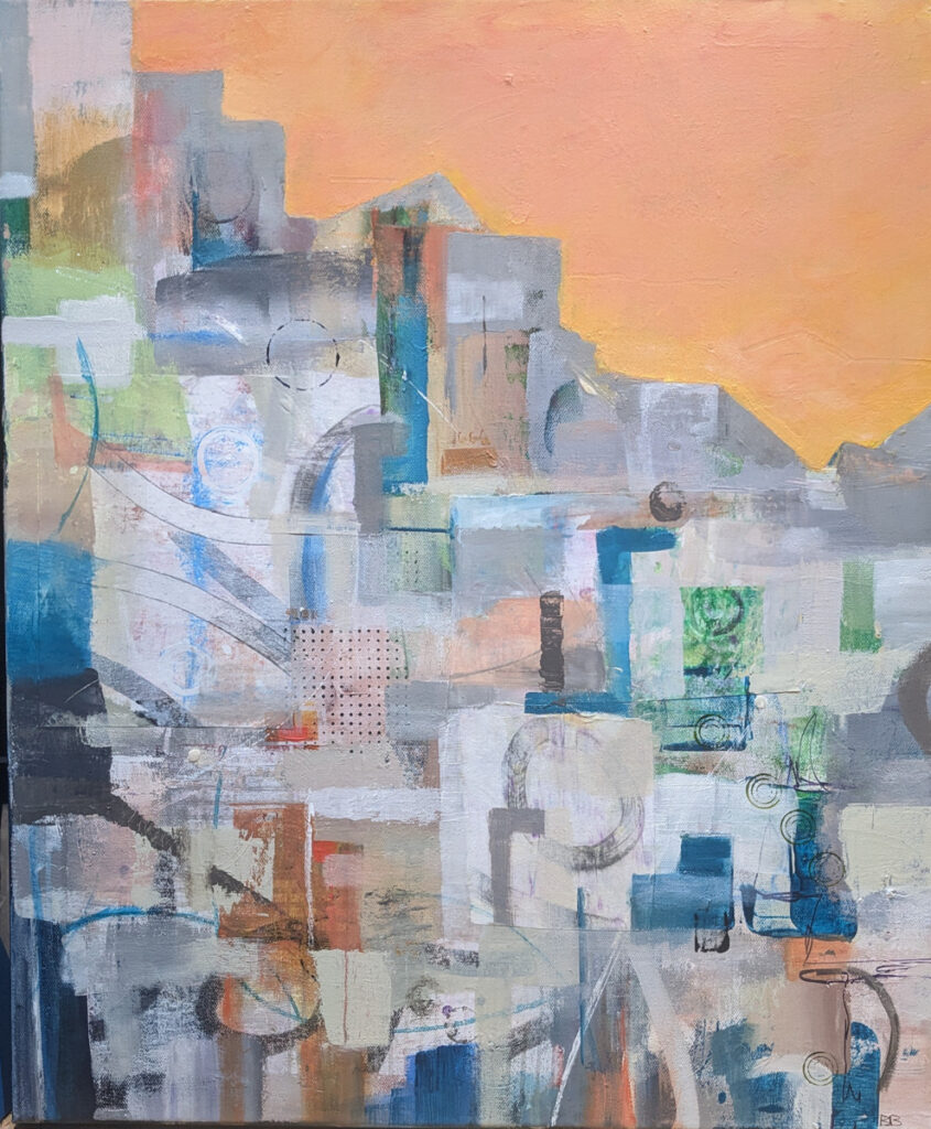 Barbara Behrmann&nbsp;• <em>No Ticket Necessary</em>&nbsp;• Acrylic on stretched canvas&nbsp;• 20″×&nbsp;24″&nbsp;• $450.00<a class="purchase" href="https://state-of-the-art-gallery.square.site/product/barbara-behrmann-no-ticket-necessary/B4OHJ2G2NLLTVF5UPDT4FFGA" target="_blank">Buy</a>