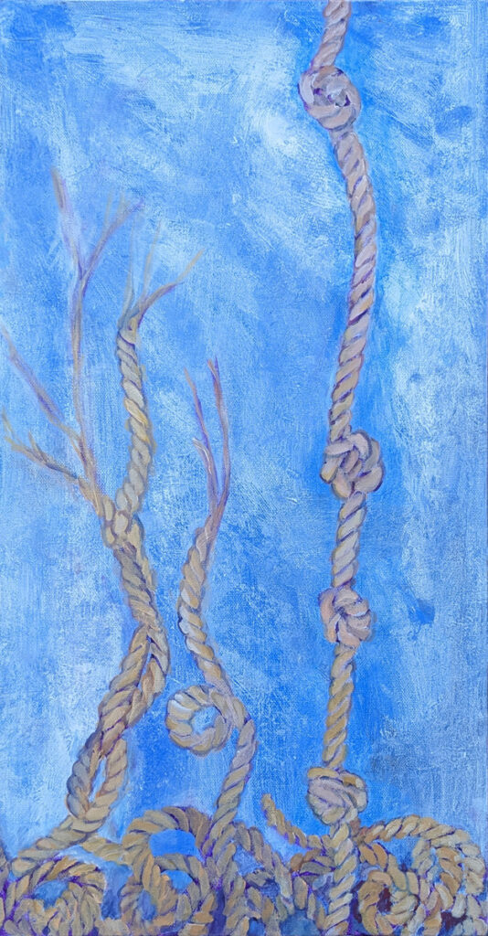 Katrina Morse&nbsp;• <em>Knotted</em>&nbsp;• Acrylic on canvas&nbsp;• 12″×&nbsp;24″&nbsp;• $350.00<a class="purchase" href="https://state-of-the-art-gallery.square.site/product/katrina-morse-knotted/FIXKISY6BNKW2RNEZYUQPZHW" target="_blank">Buy</a>