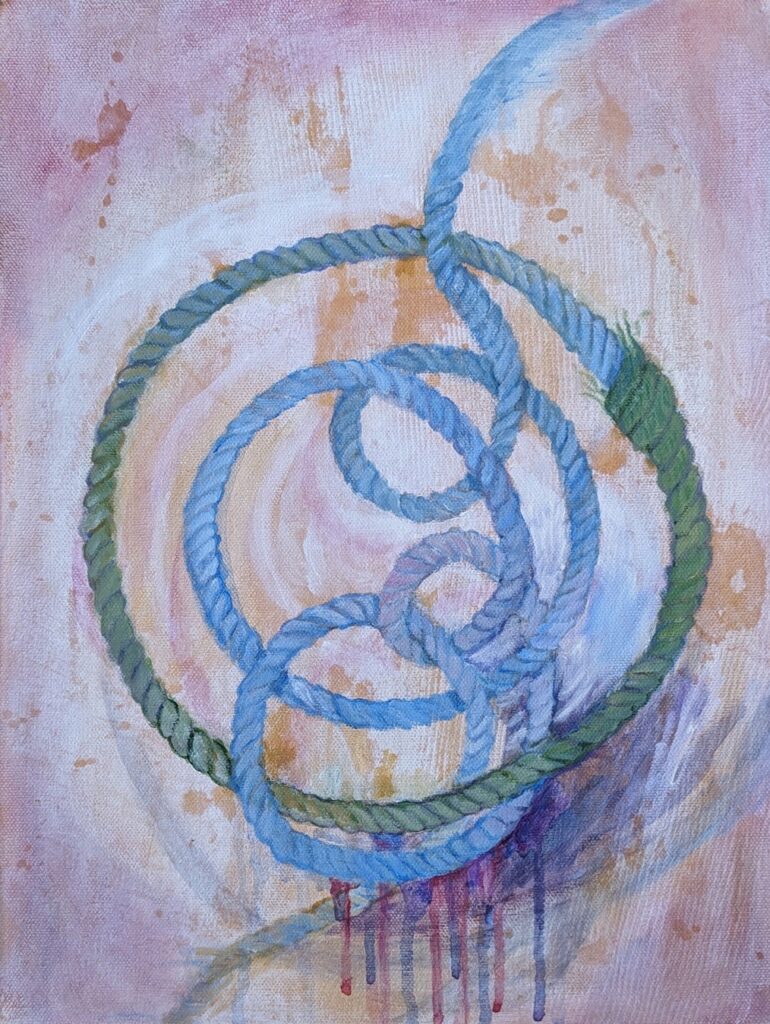 Katrina Morse&nbsp;• <em>Life is Messy</em>&nbsp;• Acrylic on canvas&nbsp;• 12″×&nbsp;16″&nbsp;• $350.00<a class="purchase" href="https://state-of-the-art-gallery.square.site/product/katrina-morse-life-is-messy/ZJL6ATGQNJMJNUCMHVKAQ3RZ" target="_blank">Buy</a>