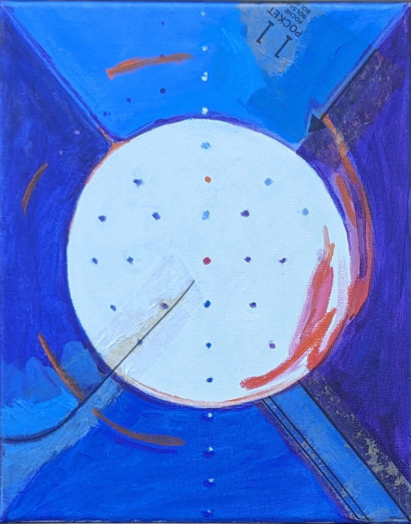 Katrina Morse&nbsp;• <em>Ready for Cleansing</em>&nbsp;• Acrylic and tissue paper on canvas&nbsp;• 8″×&nbsp;10″&nbsp;• $60.00<a class="purchase" href="https://state-of-the-art-gallery.square.site/product/katrina-morse-ready-for-cleansing/HLP34YGCCTJUFYRCCH67AQM3" target="_blank">Buy</a>