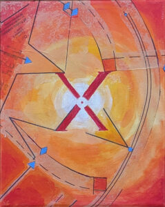 Katrina Morse&nbsp;• <em>Start Here</em>&nbsp;• Acrylic and tissue paper on canvas&nbsp;• 8″×&nbsp;10″&nbsp;• $60.00<a class="purchase" href="https://state-of-the-art-gallery.square.site/product/katrina-morse-start-here/DGL7VZEY3DCYPGPIIFWYJWXG" target="_blank">Buy</a>