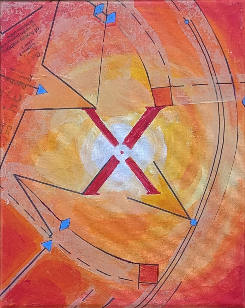 Katrina Morse&nbsp;• <em>Start Here</em>&nbsp;• Acrylic and tissue paper on canvas&nbsp;• 8″×&nbsp;10″&nbsp;• $60.00<a class="purchase" href="https://state-of-the-art-gallery.square.site/product/katrina-morse-start-here/DGL7VZEY3DCYPGPIIFWYJWXG" target="_blank">Buy</a>