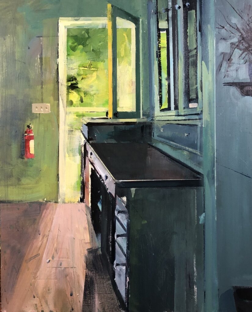 Austin MacRae • <em>Invitation</em> • Acrylic on cradled masonite • 16″× 20″ • $800.00