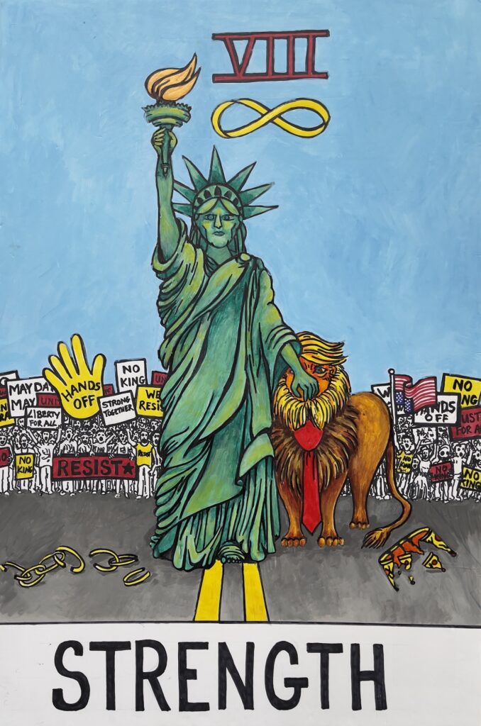 Democracy Defender PMB • <em>Strength</em> • Acrylic on foam core • 20″× 30″ • NFS