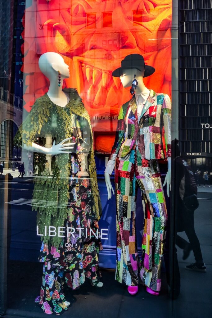 Nancy V. Ridenour • <em>Bergdorf Goodman Reflections-1</em> • Digital image on canvas • 24″× 36″ • $225.00