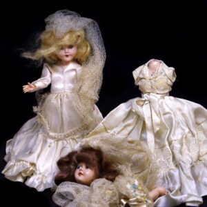 Nancy V. Ridenour&nbsp;• <em>Bride and Bridesmaid</em>&nbsp;• Digital image on canvas&nbsp;• 8″×&nbsp;8″&nbsp;• $35.00