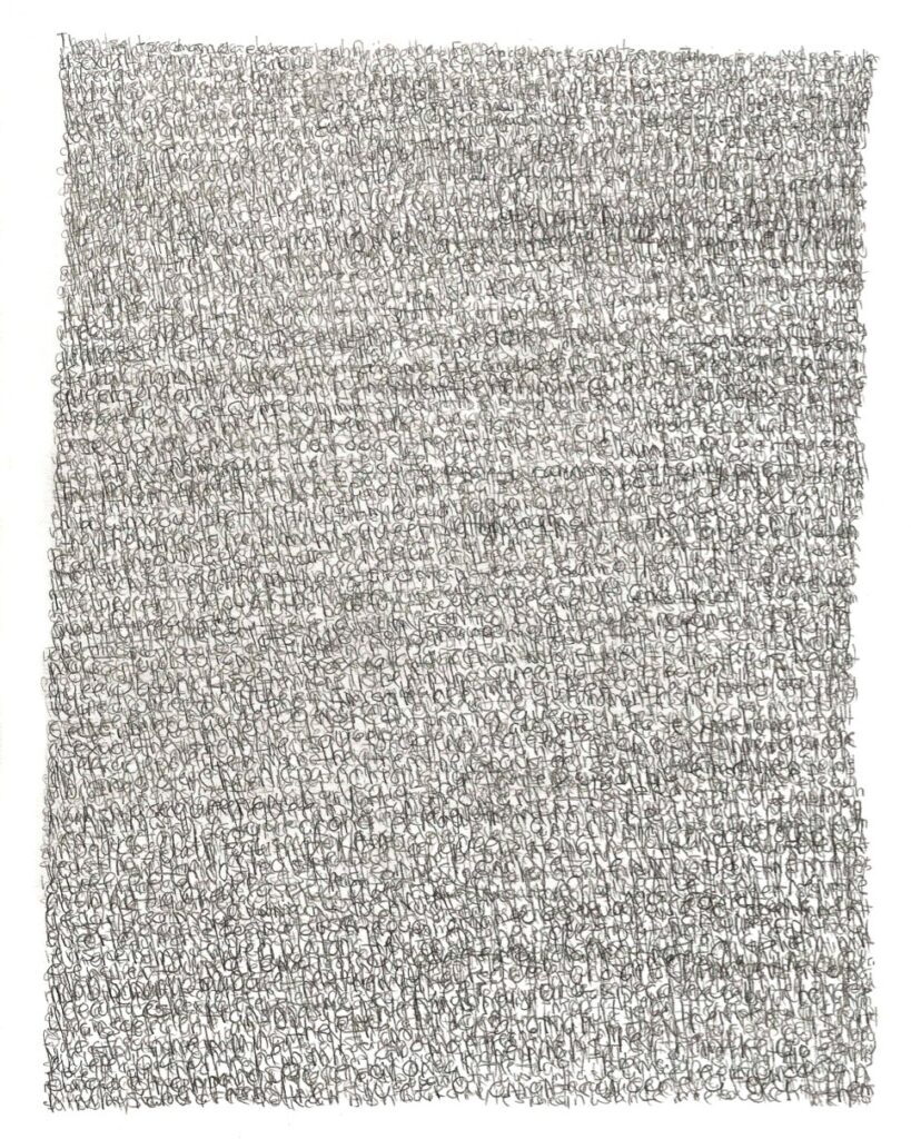 Grey Hinkle&nbsp;• <em>Journal Entries I</em>&nbsp;• Graphite on paper&nbsp;• 8″×&nbsp;10″&nbsp;• $300.00<a class="purchase" href="https://state-of-the-art-gallery.square.site/product/grey-hinkle-journal-entries-i/H4LNZFYAUCNKSO4FQB6SPOCL" target="_blank">Buy</a>