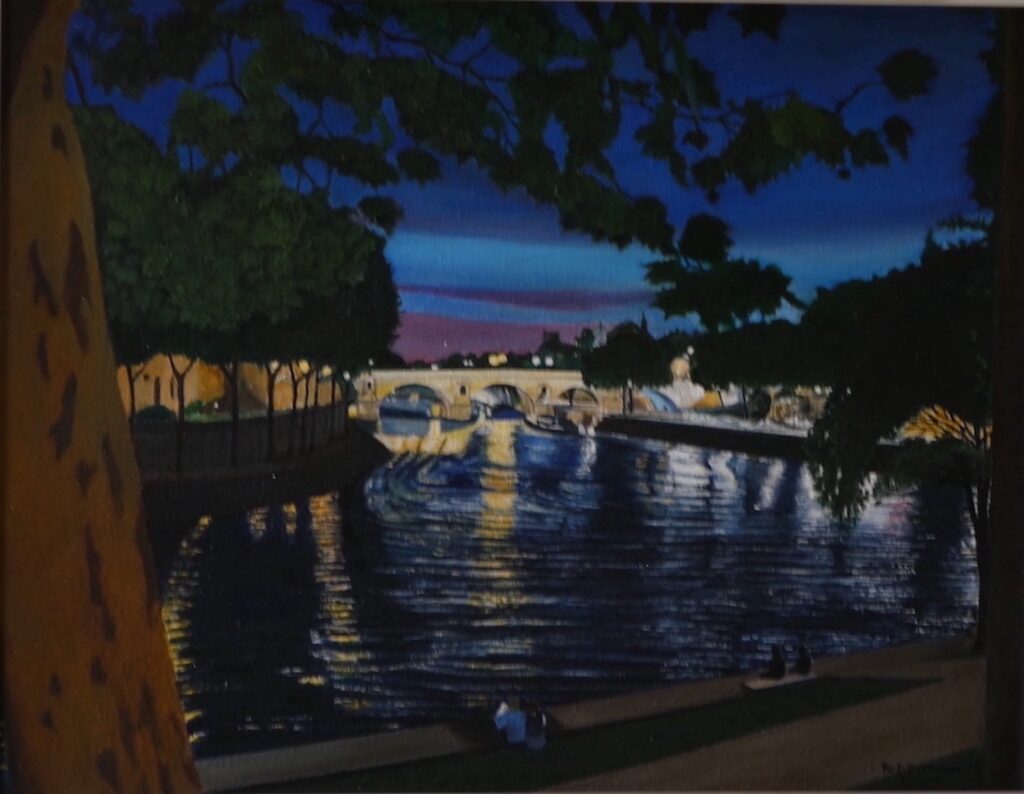 Richard Rosenbaum&nbsp;• <em>Nocturne: Point Marie from Distance, Paris</em>&nbsp;• Oil painting on canvas&nbsp;• 18″×&nbsp;14″&nbsp;• $750.00<a class="purchase" href="https://state-of-the-art-gallery.square.site/product/richard-rosenbaum-nocturne-point-marie-from-distance-paris/I5H772ASZBQNTZUTWKXGI7L7" target="_blank">Buy</a>