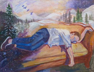 Katrina Morse&nbsp;• <em>Celestial Dreaming</em>&nbsp;• Acrylic on canvas&nbsp;• 24″×&nbsp;18″&nbsp;• $500.00