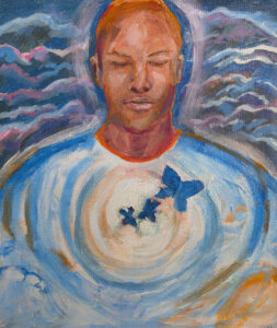 Katrina Morse&nbsp;• <em>Inner Peace</em>&nbsp;• Acrylic on canvas&nbsp;• 12″×&nbsp;14″&nbsp;• $275.00