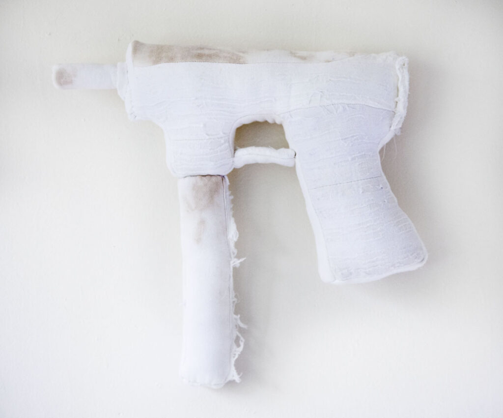 Christine Chin&nbsp;• <em>Ghost Gun 4</em>&nbsp;• Repurposed cloth diapers&nbsp;• ×&nbsp;NFS″&nbsp;• NFS