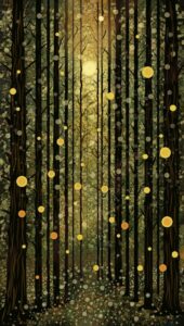 Daniel McPheeters&nbsp;• <em>Faerie Forest</em>&nbsp;• Mixed media on panel&nbsp;• 17″×&nbsp;30″&nbsp;• $250.00