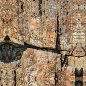 David Watkins Jr&nbsp;• <em>A Face, A Temple, and A Rocketship No.9 in the series: Acadia Rock</em>&nbsp;• Archival pigment print, framed&nbsp;• 18″×&nbsp;18″&nbsp;• $185.00
