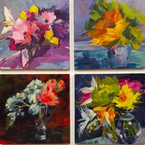Sheila Danko&nbsp;• <em>Daily Paintings x4</em>&nbsp;• Acrylic on Masonite board&nbsp;• NFS