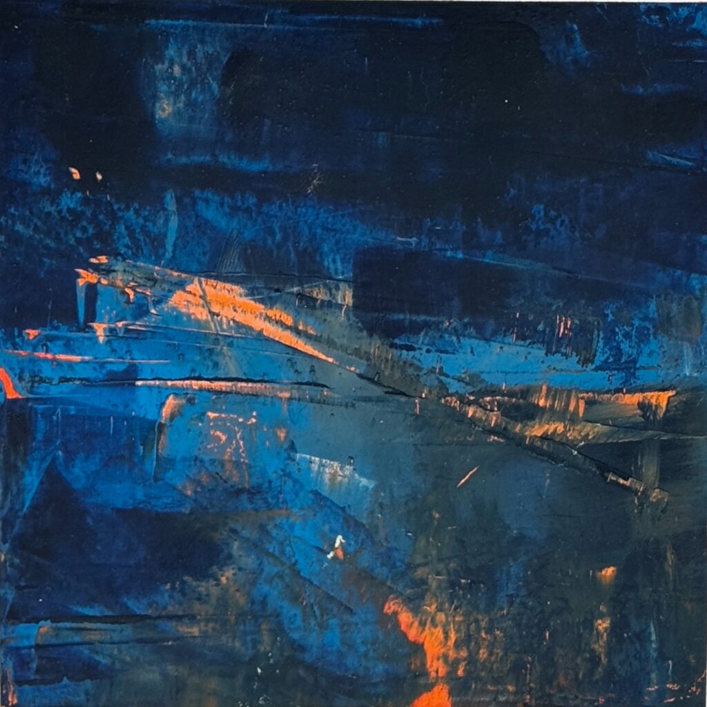 Sheila Danko • <em>Nocturne Opus 1</em> • Oil and cold wax on Arches oil paper • 6″× 6″ • NFS