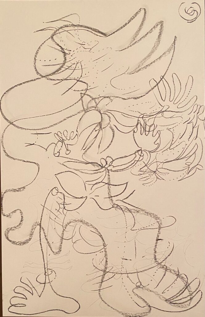 Ray Foody&nbsp;• <em>A24-dbc</em>&nbsp;• Charcoal and graphite on paper&nbsp;• 11″×&nbsp;18″&nbsp;• NFS