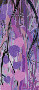 Frances Fawcett&nbsp;• <em>Purple Grass</em>&nbsp;• Ultrachrome ink on canvas&nbsp;• 15″×&nbsp;32″&nbsp;• $325.00<a class="purchase" href="https://state-of-the-art-gallery.square.site/product/frances-fawcett-purple-grass/VQ6HTVDDNXKN3JJTDKSNGQ55" target="_blank">Buy</a>