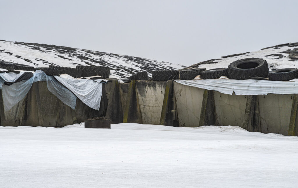 Lindsey Glover&nbsp;• <em>Tires (Genoa)</em>&nbsp;• Digital pigment print on Moab Entrada paper&nbsp;• 14¼″×&nbsp;9″&nbsp;• $575.00