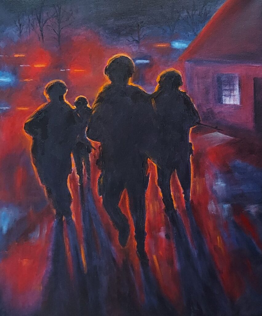 Annemiek Haralson&nbsp;• <em>In the Land of the Free</em>&nbsp;• Oil on canvas&nbsp;• 20″×&nbsp;24″&nbsp;• $250.00