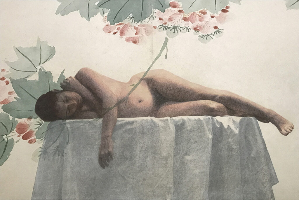 Minna Resnick&nbsp;• <em>How To Keep Well</em>&nbsp;• Mixed media drawing&nbsp;• 24″×&nbsp;16¼″&nbsp;• $3,500.00