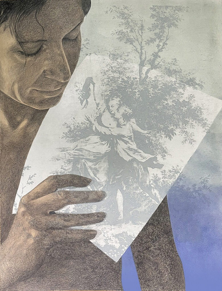 Minna Resnick&nbsp;• <em>Wishful Thinking</em>&nbsp;• Mixed media drawing&nbsp;• 22″×&nbsp;29½″&nbsp;• $3,500.00