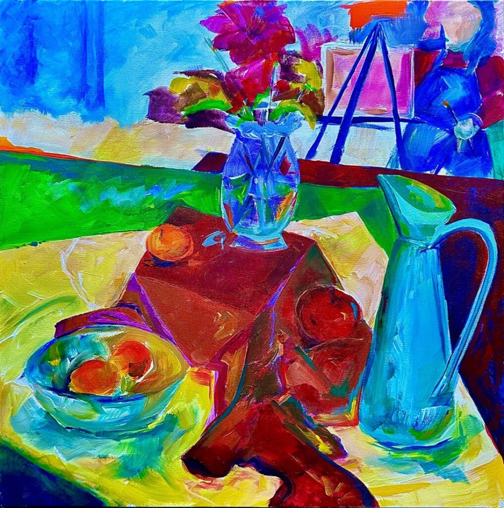 Andrea Murray • <em>Just Looking</em> • Acrylic • 20″× 20″ • NFS