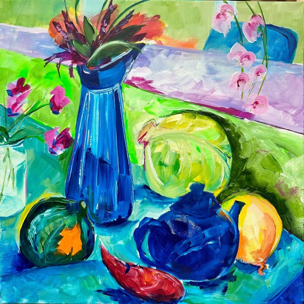 Andrea Murray • <em>The Color of Dinner</em> • Acrylic • 20″× 20″ • NFS