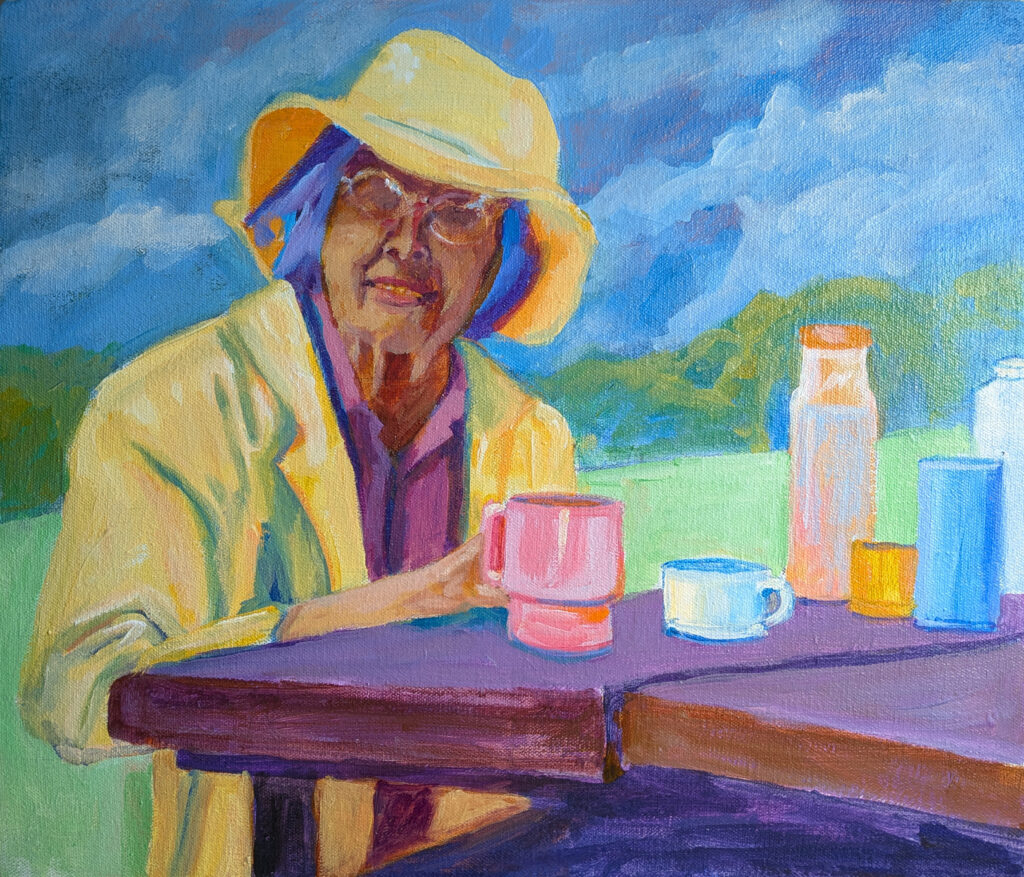 Katrina Morse&nbsp;• <em>Perfect Summer Day</em>&nbsp;• Acrylic on canvas&nbsp;• 16″×&nbsp;14″&nbsp;• $325.00