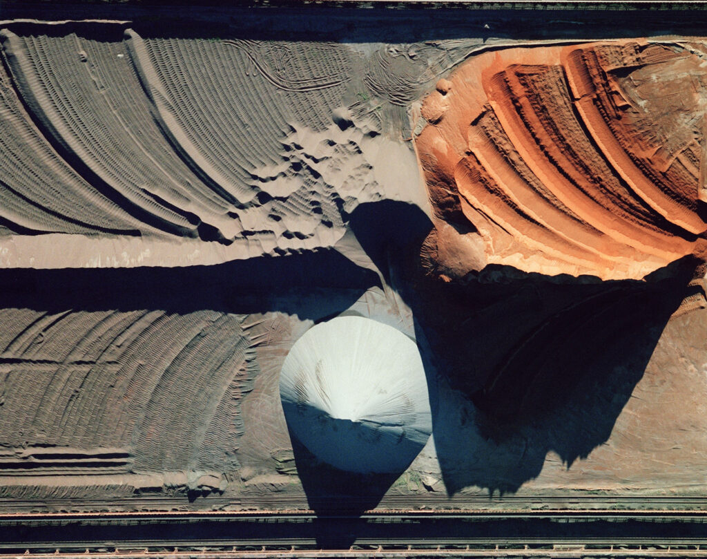 John Griebsch&nbsp;• <em>Iron Ore Piles—Gary, Indiana, USA</em>&nbsp;• Digital print&nbsp;• 18″×&nbsp;12″&nbsp;• $950.00