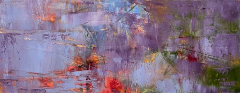 Sheila Danko&nbsp;• <em>Awakenings</em>&nbsp;• Oil and cold wax on arches huile, framed&nbsp;• 24″×&nbsp;11″&nbsp;• $350.00<a class="purchase" href="https://state-of-the-art-gallery.square.site/product/sheila-danko-awakenings/SJP2K6AC6E654C442DUHM2LU" target="_blank">Buy</a>