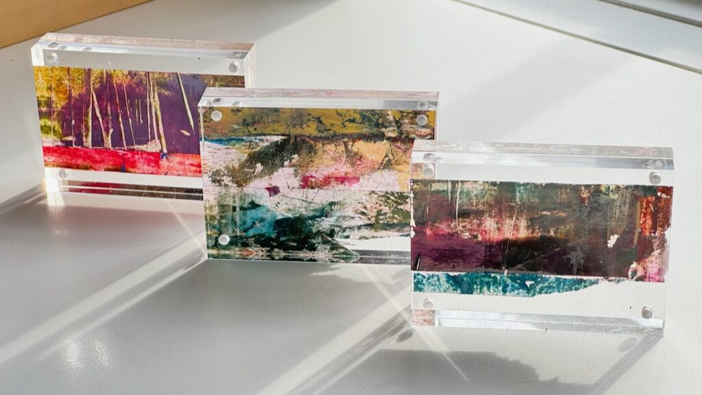 Sheila Danko&nbsp;• <em>Lightscapes- in various sizes available for sale only at the gallery</em>&nbsp;• Oil and cold wax on translucent substrate, framed in acrylic &nbsp;• NFS